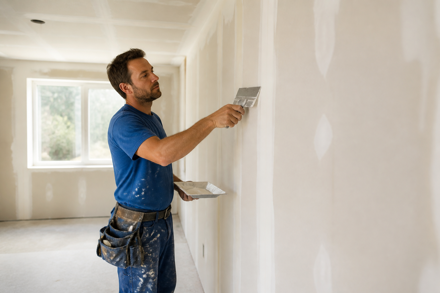 Finished drywall repair